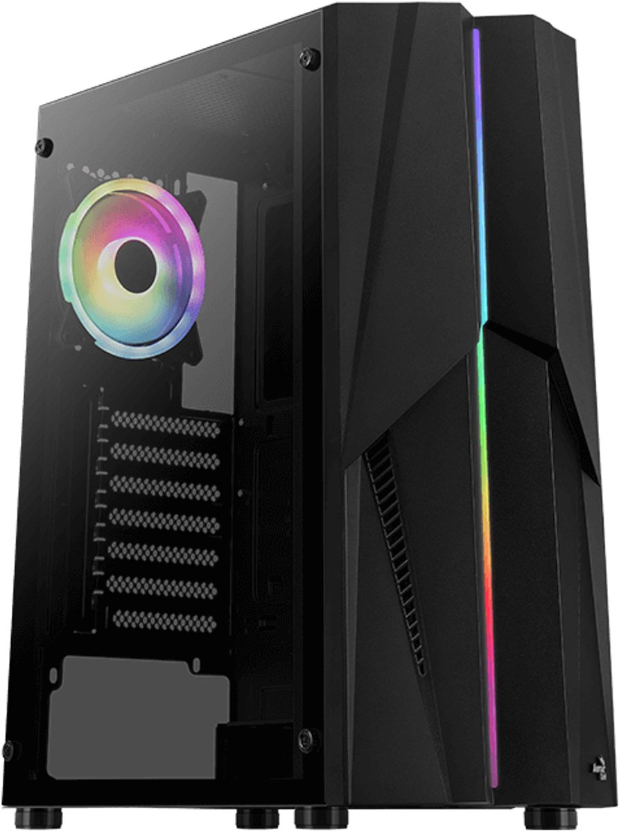 Aerocool Mecha ARGB v2 tower-behuizing 2x USB-A 3.2 (5 Gbit/s), 2x Audio, Window-kit