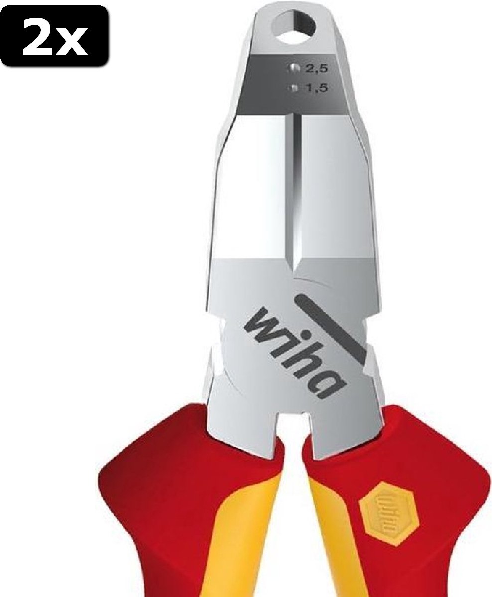 Pince Plate Longue Wiha Z 07 0 06 VDE 160mm - Outil Électricien Professionnel Isolé