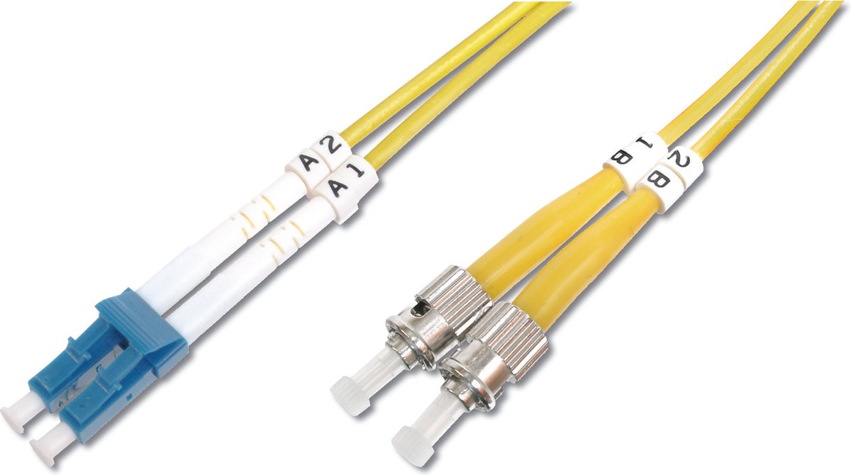 LWL OS2 Singlemode glasvezel Patchkabel LC / ST 1 M - Netwerkkabel - Computerkabel - Kabel