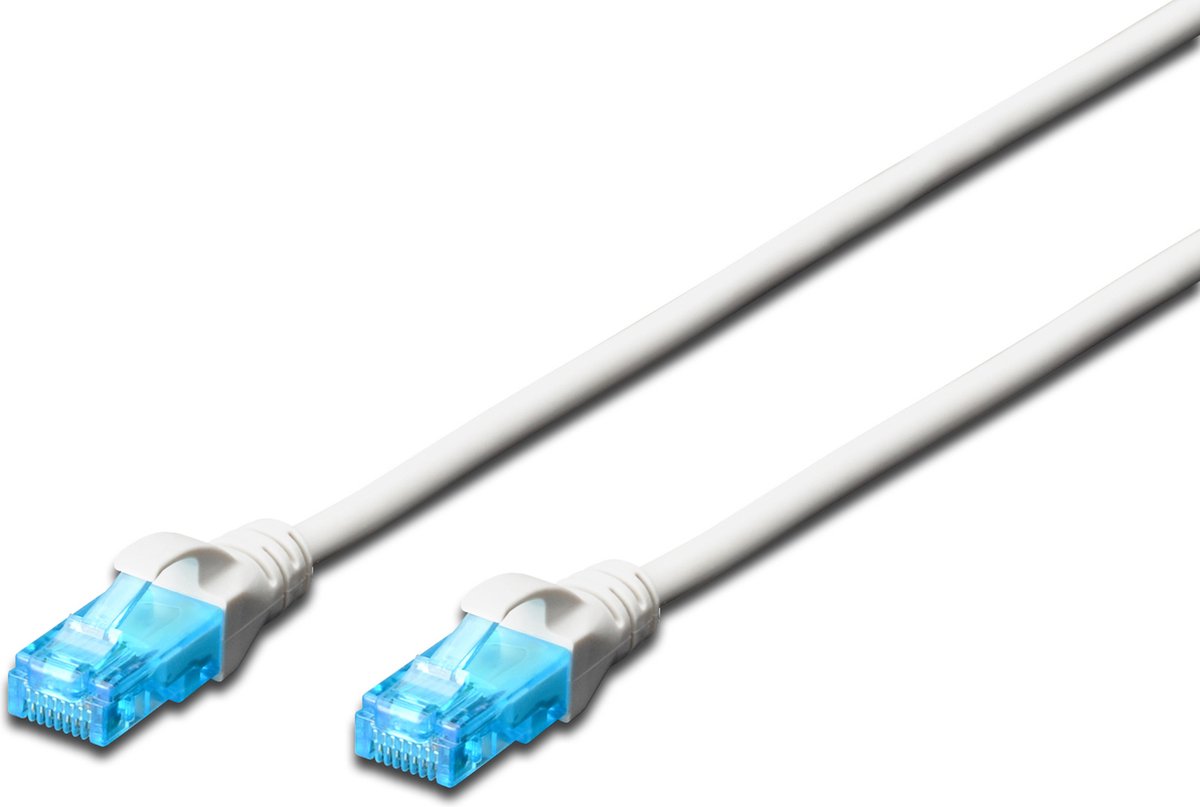 Digitus DK-1512-050/WH RJ45 Netwerkkabel, patchkabel CAT 5e U/UTP 5.00 m Wit Verdraaide paren 1 stuk(s)