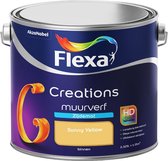 Flexa | Creations Muurverf Zijdemat | Sunny Yellow - Kleur van het jaar 2008 | 2.5L