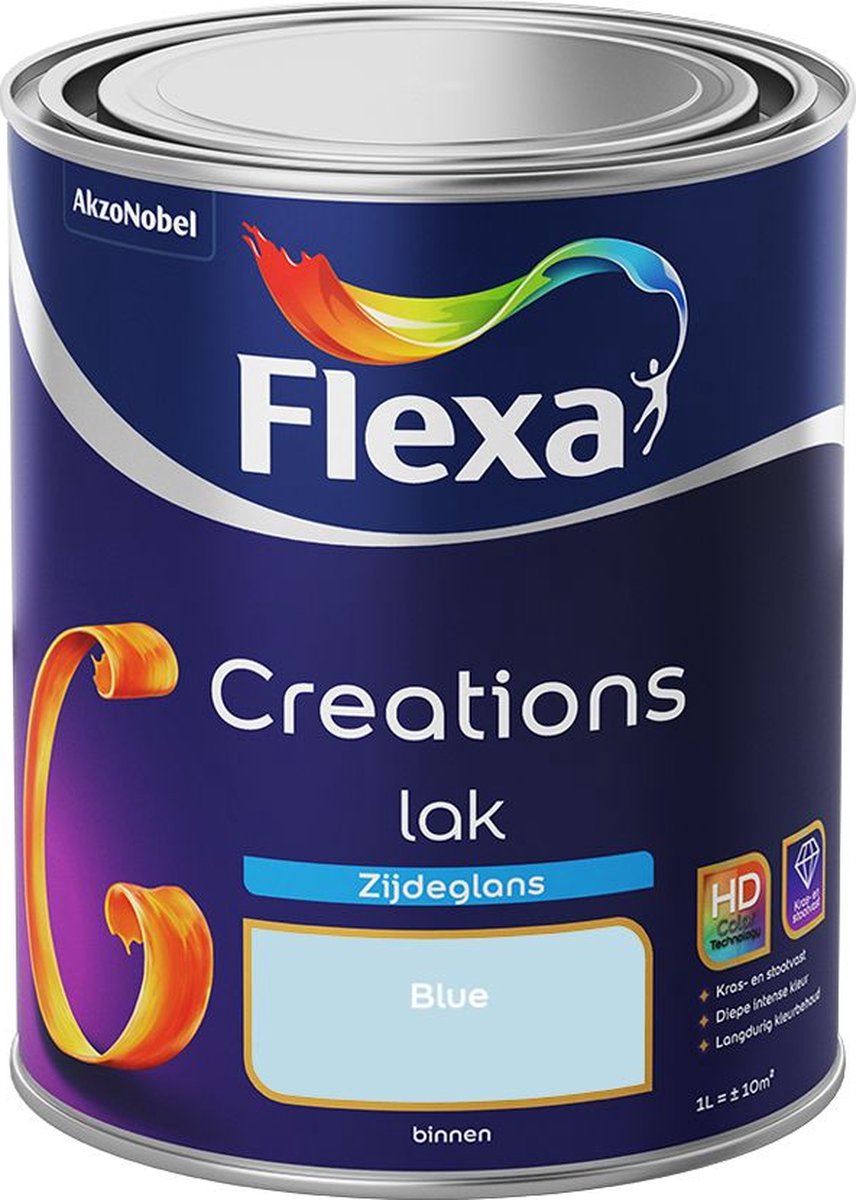 Flexa | Creations Lak Zijdeglans | Blue - Kleur van het jaar 2010 | 1L
