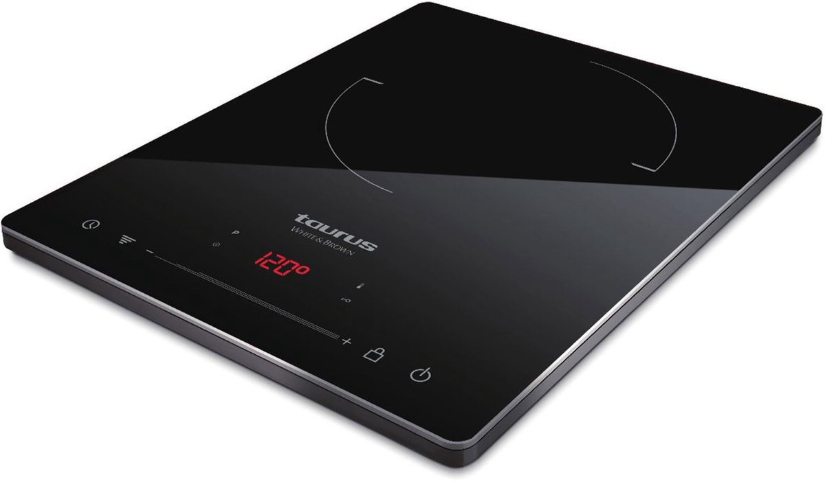 Vrijstaande inductiekookplaat van 2000 watt - taurus - darkfire