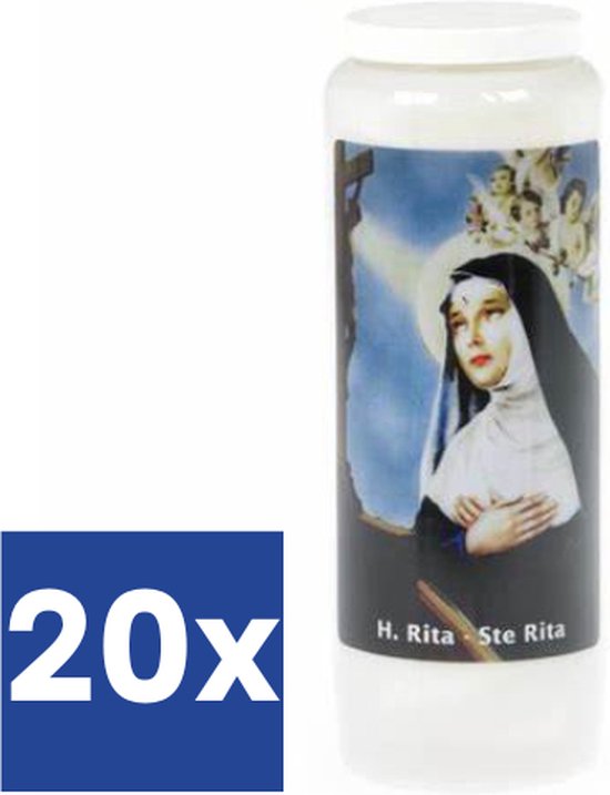 Noveen Heilige Rita kaars 9 dagen branders (Voordeelverpakking) - 20 stuks
