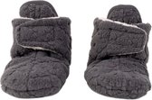 Lodger Babyslofjes antislip - Winter - Klittenband - Fleece - 12-18M - Zwart