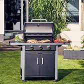 Barbecue à gaz Enders Chicago 3 - Zwart - Surface de cuisson 60x42 cm - 28 KG - Grille de cuisson en acier émaillé - bbq -