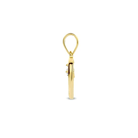 18k gouden harten zirkonia hanger - Goldberg