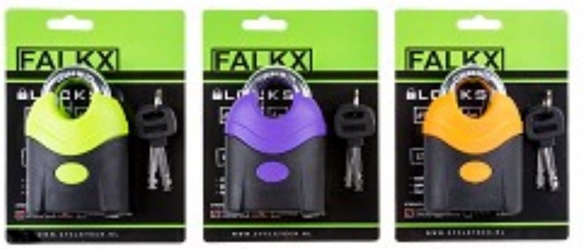 Falkx FALKX Hangslot Multi 72 mm gehard staal, assorti kleur