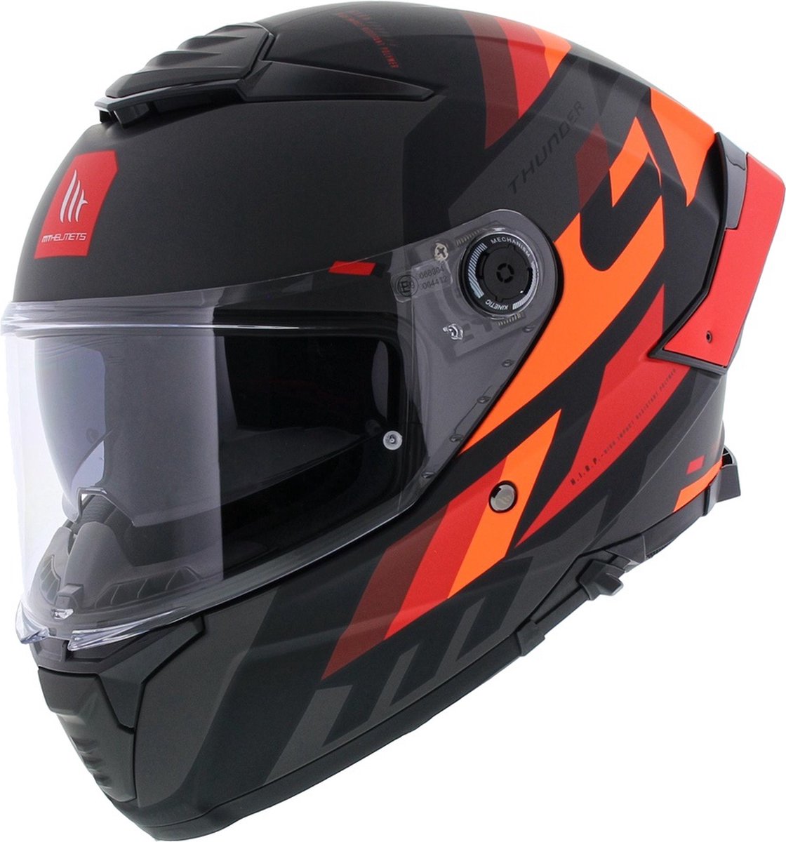MT Thunder 4 SV Integraal helm Ergo zwart rood oranje XL
