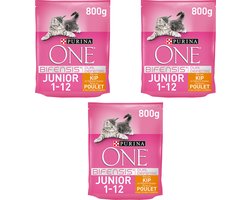 Purina One Bifensis Junior Rijk Aan Kip En Volkoren Granen 800 gram x 3