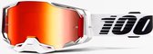 100% Armega Lightsaber - Motocross Enduro BMX Downhill Bril Crossbril met Spiegellens - Wit Zwart