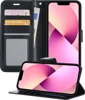 Hoesje Geschikt voor iPhone 14 Pro Max Hoesje Book Case Hoes Wallet Cover - Hoes Geschikt voor iPhone 14 Pro Max Hoesje Bookcase Hoes - Zwart