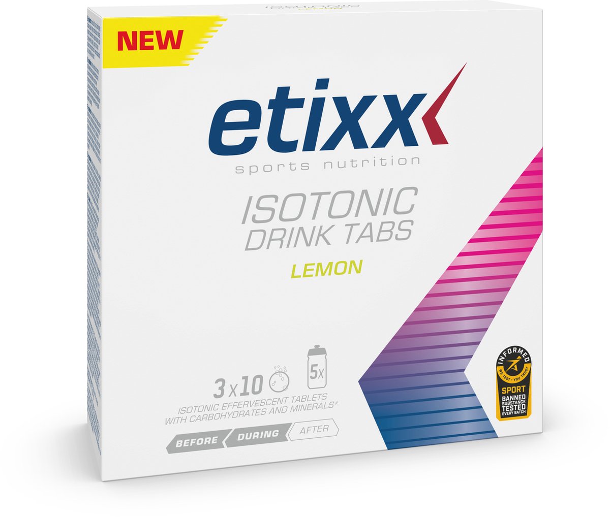 Etixx - Isotonic effervescent tablet 6 tubes - LEMON