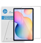 Tablet screenprotector geschikt voor Samsung Galaxy Tab S6 Lite - Case-friendly screenprotector - 2 stuks - Tempered Glass - Transparant