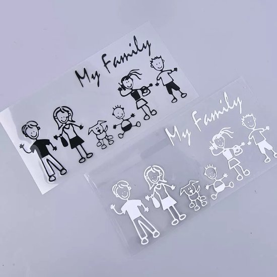 Auto Sticker Voor Auto Decoratie My Family Sticker Grappige Auto