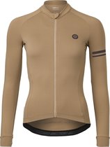 AGU Solid Long Sleeve Cycling Jersey Trend Femme - Cuir - S