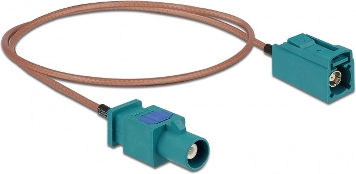 Fakra Z (m) - Fakra Z (v) antenne verlengkabel - RG316 - 50 Ohm / transparant - 0,50 meter