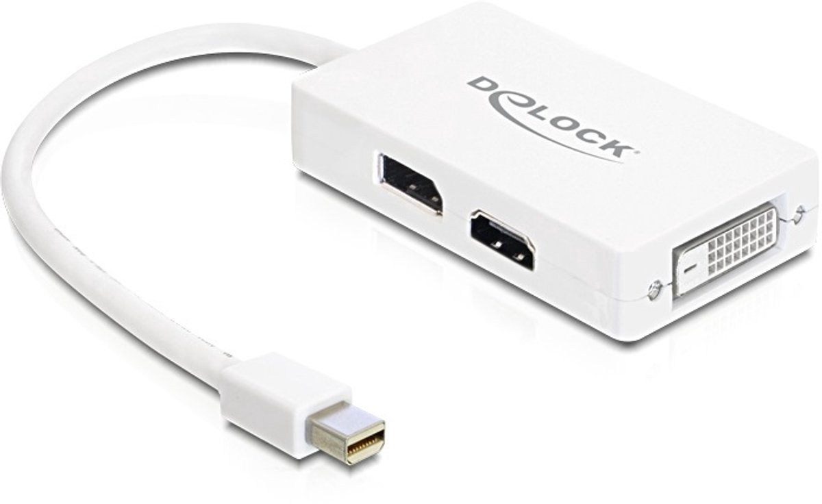 Delock - Adapter DP mini-St - DP-HDMI-DVI29 white