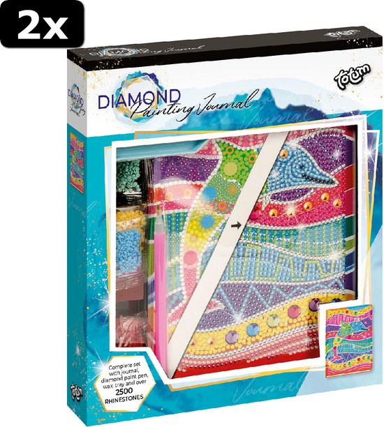 2x Totum Diamond Paint Dagboek Dolfijn