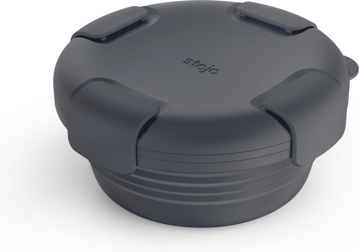 Stojo - Bowl - Vershouddoos / Lunchbox - met Deksel - 1065 ml - Opvouwbaar - Herbruikbaar - Carbon