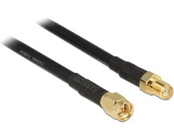 SMA (m) - SMA (v) verlengkabel - CFD200/RF200 - 50 Ohm / zwart - 15 meter