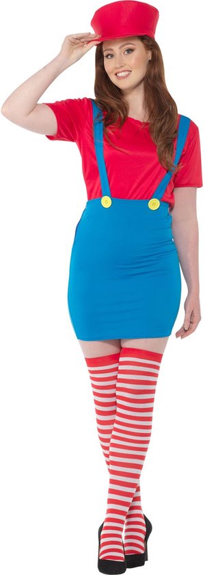 Karnival Costumes Verkleedkleding Mario Kostuum voor vrouwen Deluxe Rood -  L | bol.com