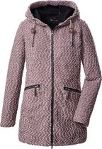 Killtec dames winter vest - dames lang vest winter - oud roze gemeleerd - 39009 - maat 36