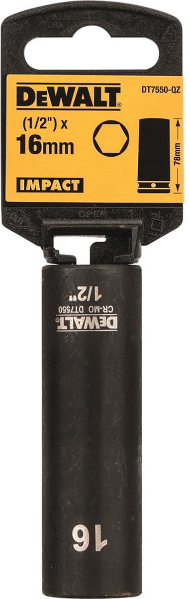DeWALT DT7550 Krachtdop 1/2 lang | 16mm