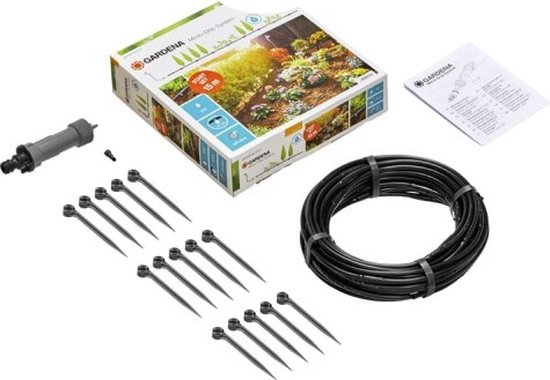 GARDENA Micro Drip System Startset S - Voor Rijplanten Druppelsysteem- 15 Meter - GARDENA