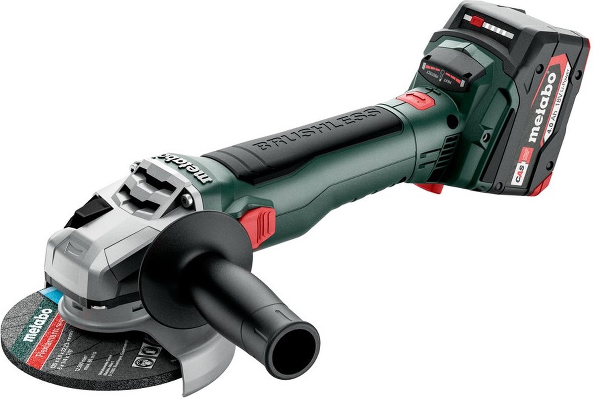 Bol.com Metabo W18 LT BL 11-125 - Accu Haakse Slijper - 125mm - 18V - 4,0Ah aanbieding