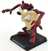 Figurine en étain Diable de Tasmanie - hauteur 8 cm couleur marron figurine looney tunes peinte à la main sur socle