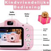 Kiddl Digitale Speelgoed Kindercamera Roze HD 1080P 32gb met Foto en Videofunctie - Kinderfototoestel - Vlog en Selfie Camera - Speelgoedcamera