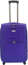 SB Travelbags Bagage stoffen koffer 65cm 4 wielen trolley - Paars