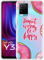 Vivo Y33s Hoesje Donut Worry - Designed by Cazy