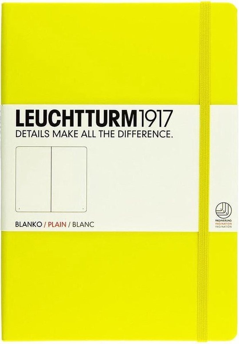 Leuchtturm1917 Notitieboek Lemon – Medium – Blanco