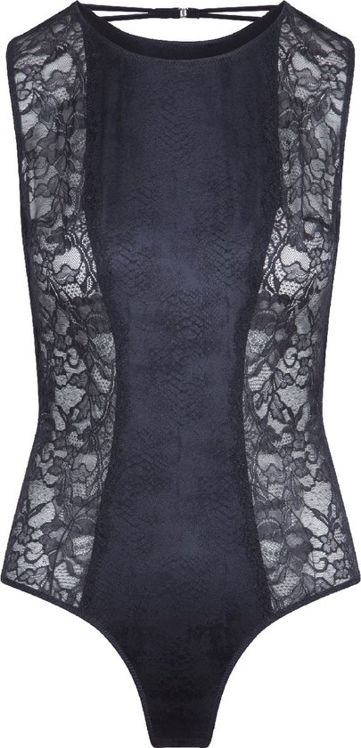 LingaDore Body - 6815L - Donker blauw jacquard - S