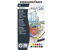 Eberhard Faber aquarelpotlood - Artist Color - 12 stuks - metaaletui - EF-516013
