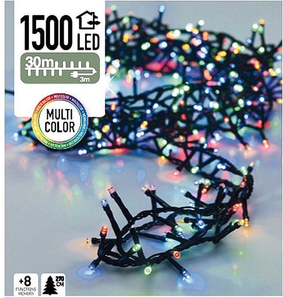 Foto: Oneiro s luxe micro cluster 1500 led s 30 meter multicolor 8 functies geheugen kerst clusterverlichting feestdagen winter verlichting binnen buiten sfeer