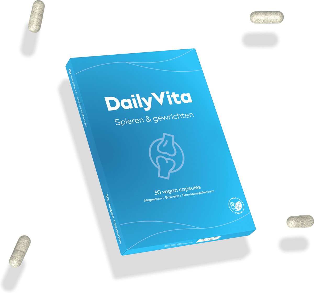 DailyVita - Spieren & gewrichten - 30 vegan capsules - met Magnesium, Boswellia, Vitamine D3 en Granaatappel extract