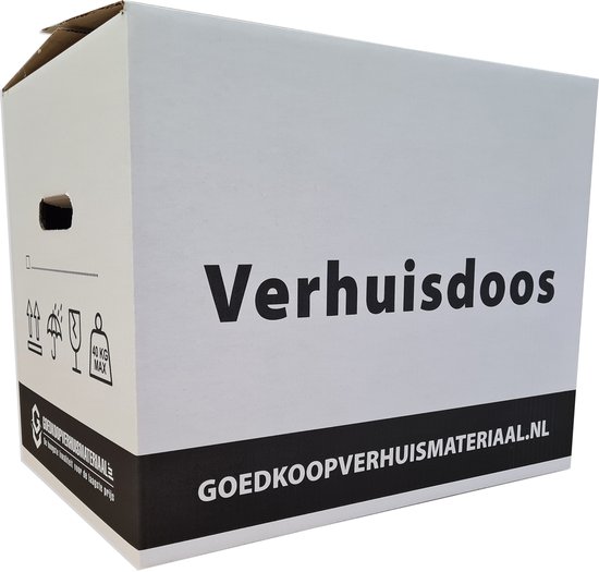 Verhuisdozen - 10 stuks - 57 Liter - Autolock Verhuisdoos - Zelfsluitend - Stevig - Geen tape nodig - 40kg laadvermogen
