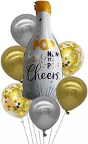 Champagne folie ballon 7-delig Verjaardag, Happy Birthday, Feest, Party, Wedding, Decoratie, Versiering