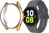 YONO Protecteur d'écran Bumper compatible avec Galaxy Watch 5 (44 mm) - Coque intégrale - Coque - Or rose