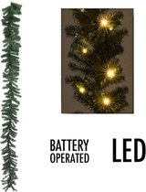 Oneiro’s luxe Guirlande met 35 LED's - 270 cm - met timer - werkt op batterijen - kerst – guirlande - feestdagen - winter - verlichting - binnen - buiten – sfeer