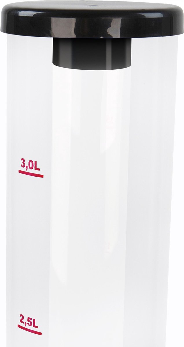 Relaxdays biertoren met 3 taps, bierzuil, volume van 4 liter, bierdispenser, voor tuinfeesten & meer, transparant/zwart