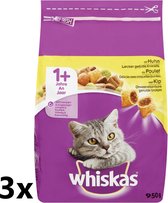 Whiskas - Croquettes pour Chats - Adulte - Kip - 3x950 gr