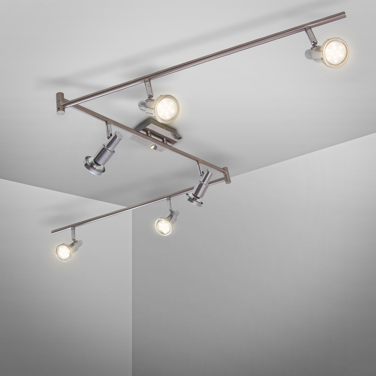 B.K.Licht - Plafonnier LED - 6 spots - orientable et inclinable - lampe de  salon -... | bol.com