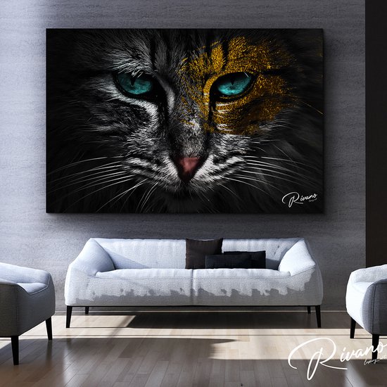 Artaza Canvas Schilderij Vijfluik Vos In Het Bos Tussen De Bladeren 200x100 Groot Foto Op Canvas Canvas Print