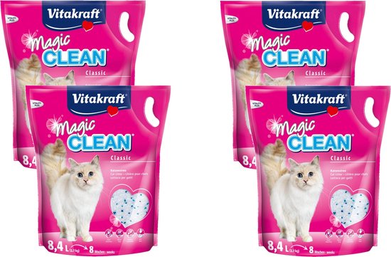 Litière pour chat Vitakraft Magic Clean - 4 x 8,4 l | bol.com