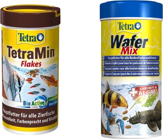 Foto: Tetra tetramin flaks vlokvoer vissenvoer visvoer wafermix 2x 250ml