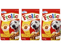 3x Frolic Compleet - Gevogelte - Hondenvoer - 1.5kg